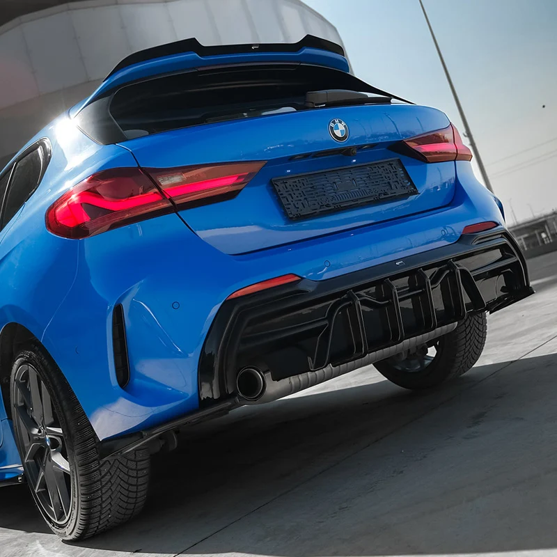 Oneway Rear Diffuser suitable BMW 1-Series F40 M-Pack/M135i (single exhaust L) 2019- - Gloss black