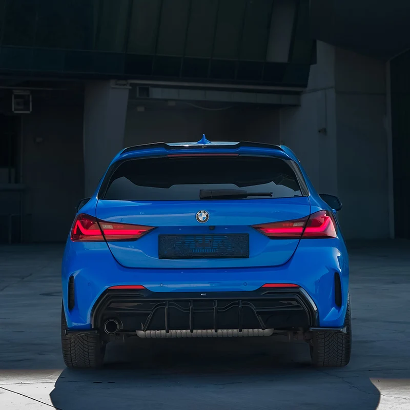 Oneway Rear Diffuser suitable BMW 1-Series F40 M-Pack/M135i (single exhaust L) 2019- - Gloss black