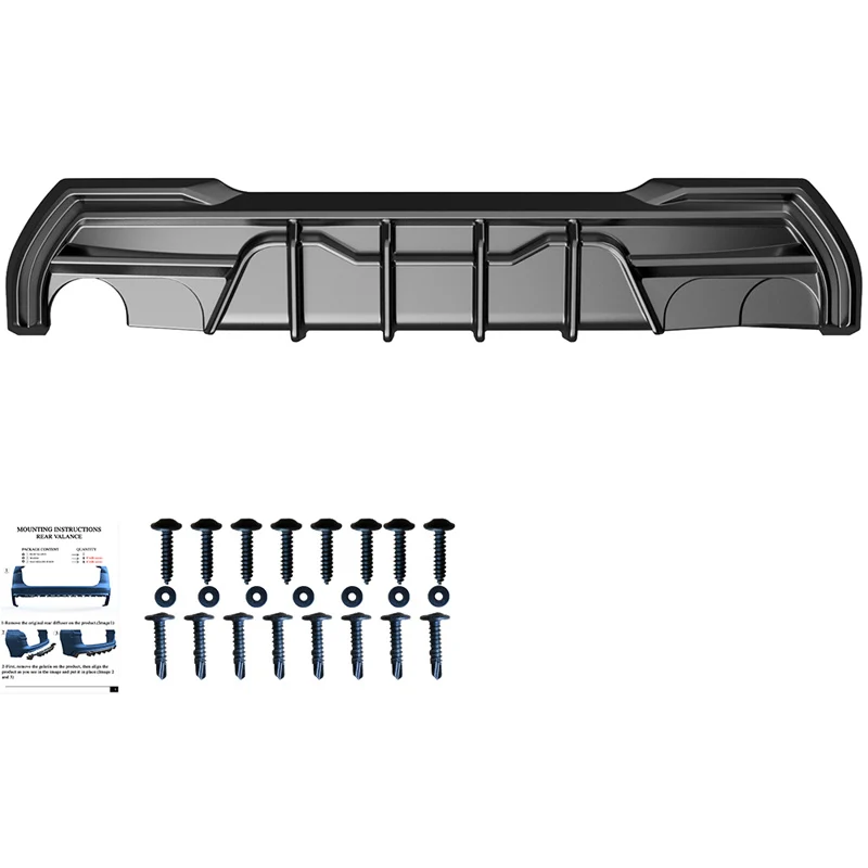 Oneway Rear Diffuser suitable BMW 1-Series F40 M-Pack/M135i (single exhaust L) 2019- - Gloss black