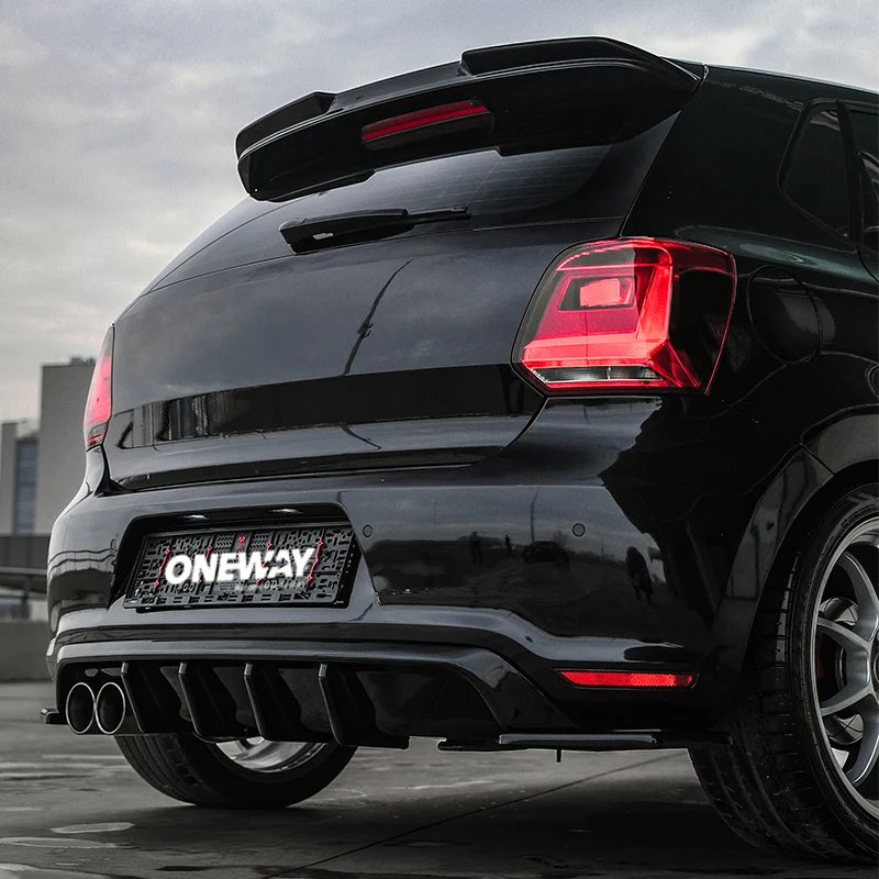 Oneway Rear Diffuser suitable Volkswagen Polo 6R GTi 2009-2014 - Gloss black