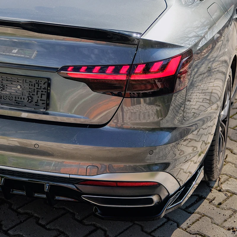 Oneway Rear Side Diffusors suitable Audi A4 (B9) Sedan/Avant S4/S-Line Facelift 2019-2024 - Gloss black