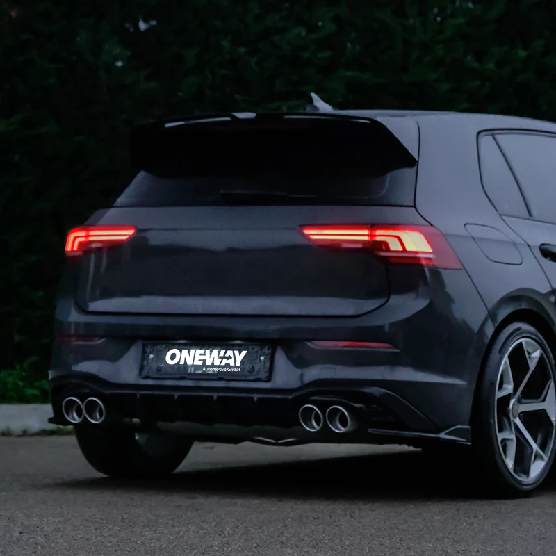 Oneway Rear Side Diffusors suitable Volkswagen Golf VIII HB 3/5-doors 2020-2024 & FL 2024- excl. GTi/GTD/GTE/R/R-Line - Gl...