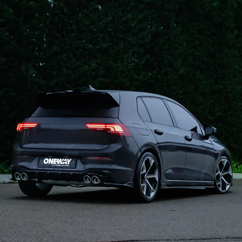 Oneway Rear Side Diffusors suitable Volkswagen Golf VIII HB 3/5-doors 2020-2024 & FL 2024- excl. GTi/GTD/GTE/R/R-Line - Gl...