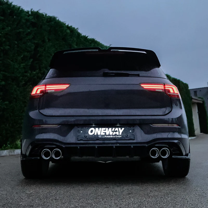 Oneway Rear Side Diffusors suitable Volkswagen Golf VIII HB 3/5-doors 2020-2024 & FL 2024- excl. GTi/GTD/GTE/R/R-Line - Gl...