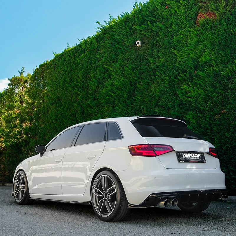 Oneway Roof Spoiler (Cap) suitable Audi A3 (8V) Sportback 2012-2020 excl. S-Line/S3/RS3 - Gloss black