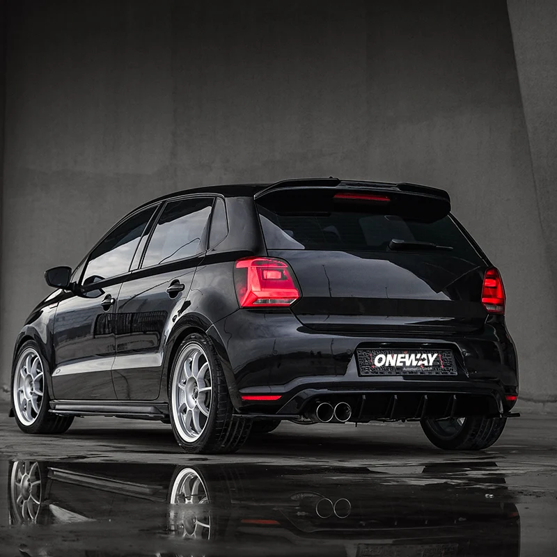 Oneway Roof Spoiler (Cap) suitable Volkswagen Polo 6R GTi/R-Line 2009-2014 - Gloss black