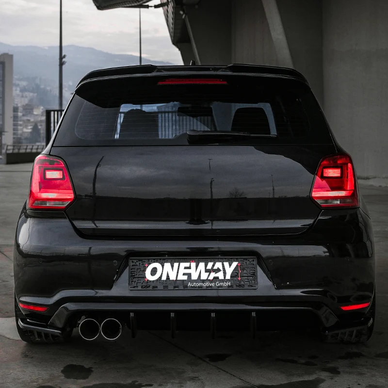 Oneway Roof Spoiler (Cap) suitable Volkswagen Polo 6R GTi/R-Line 2009-2014 - Gloss black