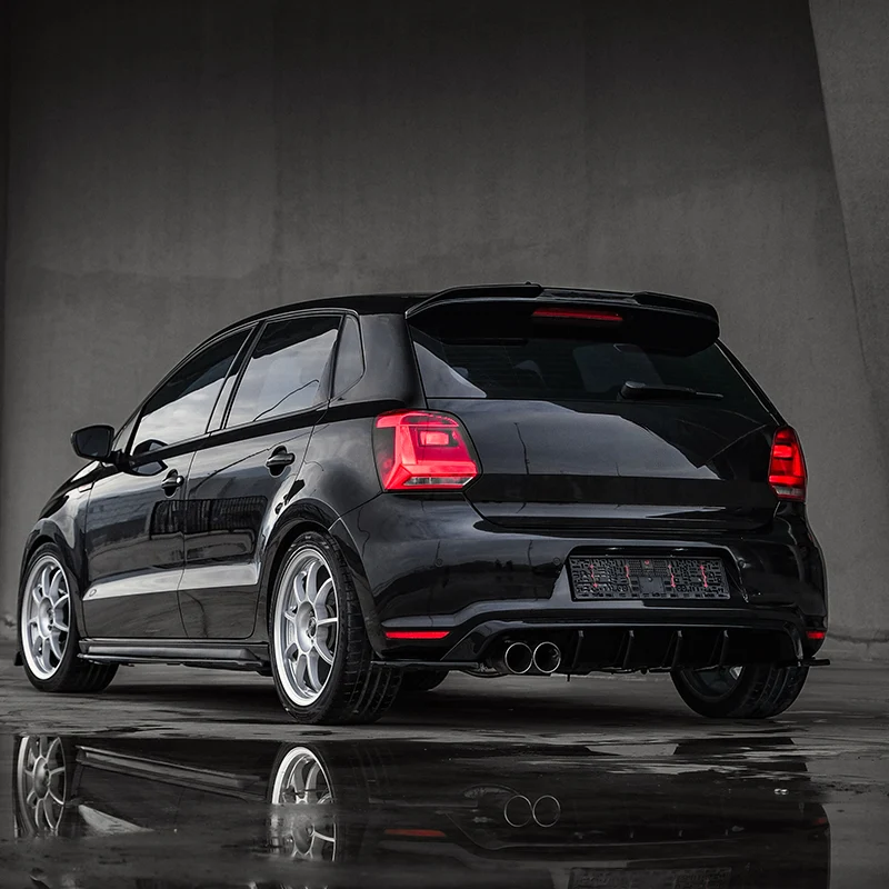Oneway Roof Spoiler (Cap) suitable Volkswagen Polo 6R GTi/R-Line 2009-2014 - Gloss black