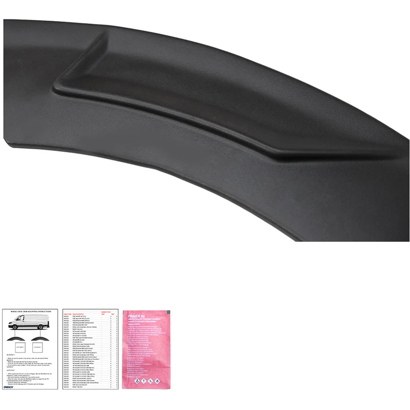 Oneway Set Wheel Arch Trims suitable Volkswagen Transporter T7 2024- (Long wheel base) - Matt black
