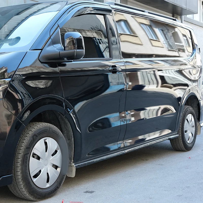 Oneway Set Wheel Arch Trims suitable Volkswagen Transporter T7 2024- (Long wheel base) - Gloss black