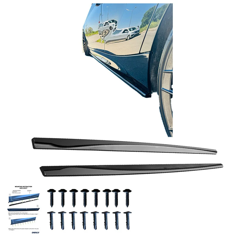 OneWay, Sideskørter, Glossy Sort, Passer til BMW 1-Series F20/F21 M-Power 2011-2019