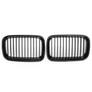 Par glänsande svart njure sporthuv grillgaller för 1992-1996 BMW E36 318i 325i