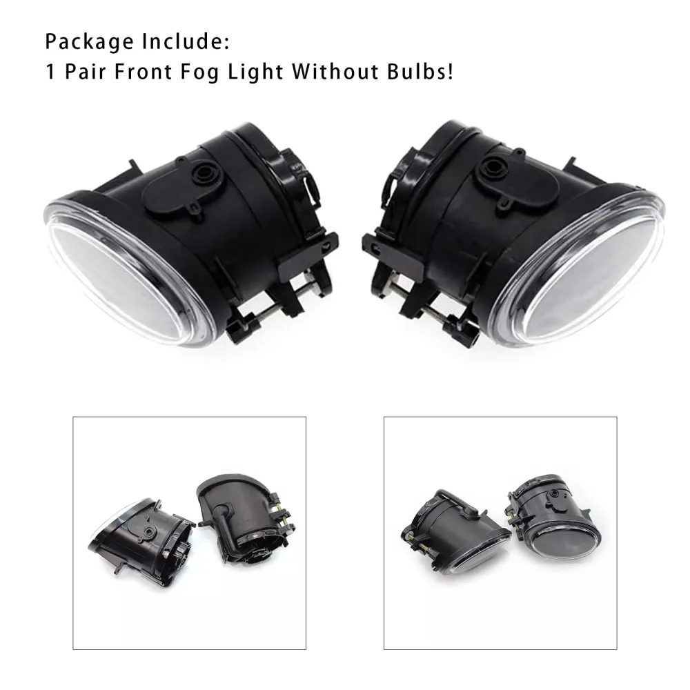 Para främre dimljuslyktor utan glödlampor för BMW E46 3-serie 2001-2006
