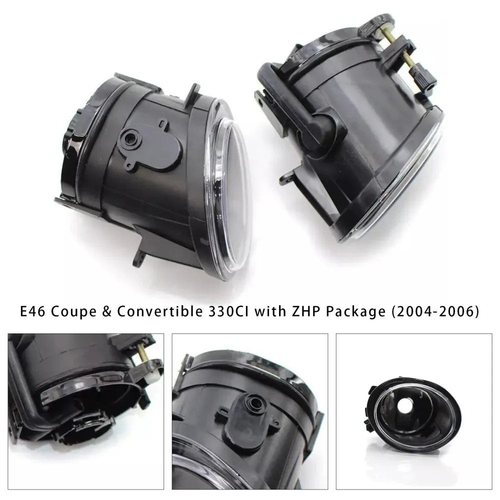 Para främre dimljuslyktor utan glödlampor för BMW E46 3-serie 2001-2006