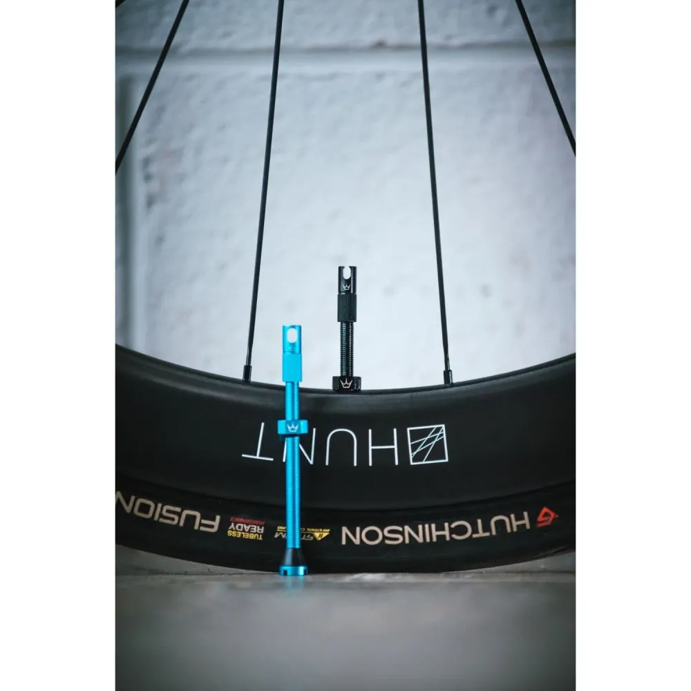 PEATY'S x Chris King MK2 Presta 80 mm slanglösa ventiler (x2) Svart