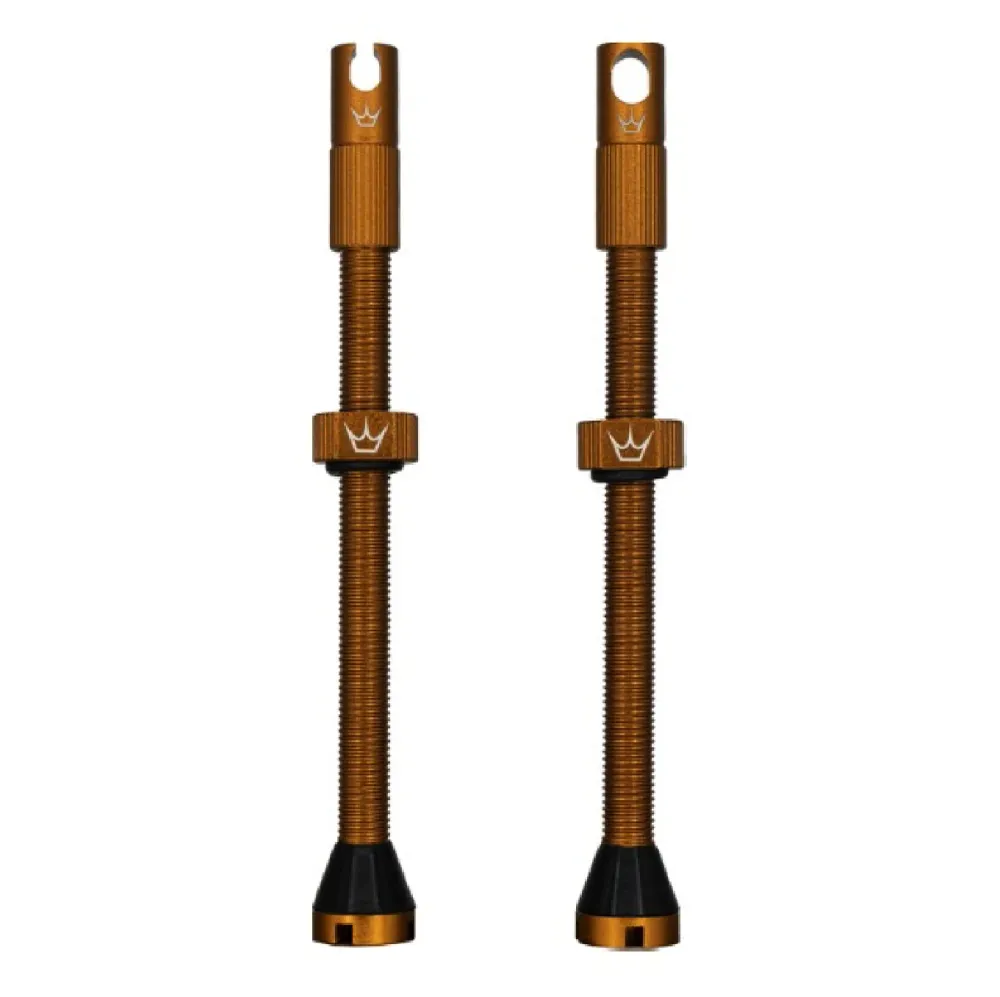 PEATY'S x Chris King MK2 Presta 80 mm slanglösa ventiler (x2) brons