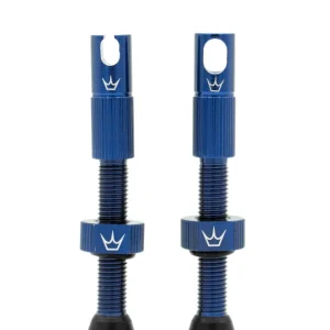 PEATY'S x Chris King MK2 Presta 60 mm slanglösa ventiler (x2) Blå