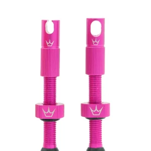 PEATY'S x Chris King MK2 Presta 42 mm slanglösa ventiler (x2) Rosa