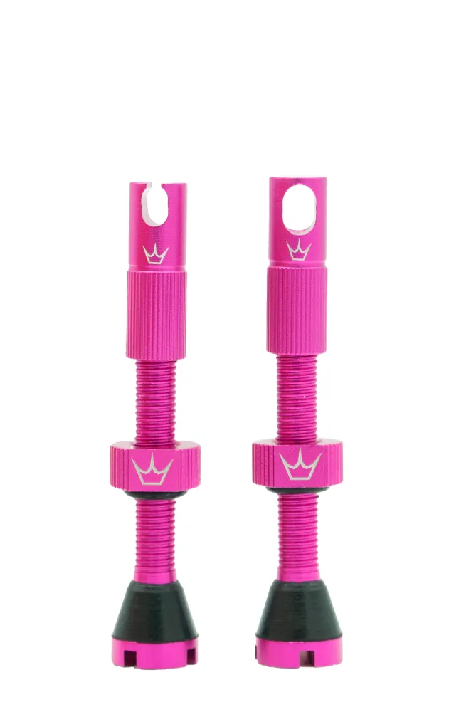 PEATY'S x Chris King MK2 Presta 60 mm slanglösa ventiler (x2) Rosa