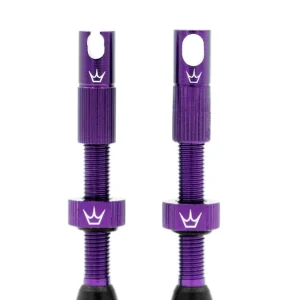 PEATY'S x Chris King MK2 Presta 42 mm slanglösa ventiler (x2) Violett