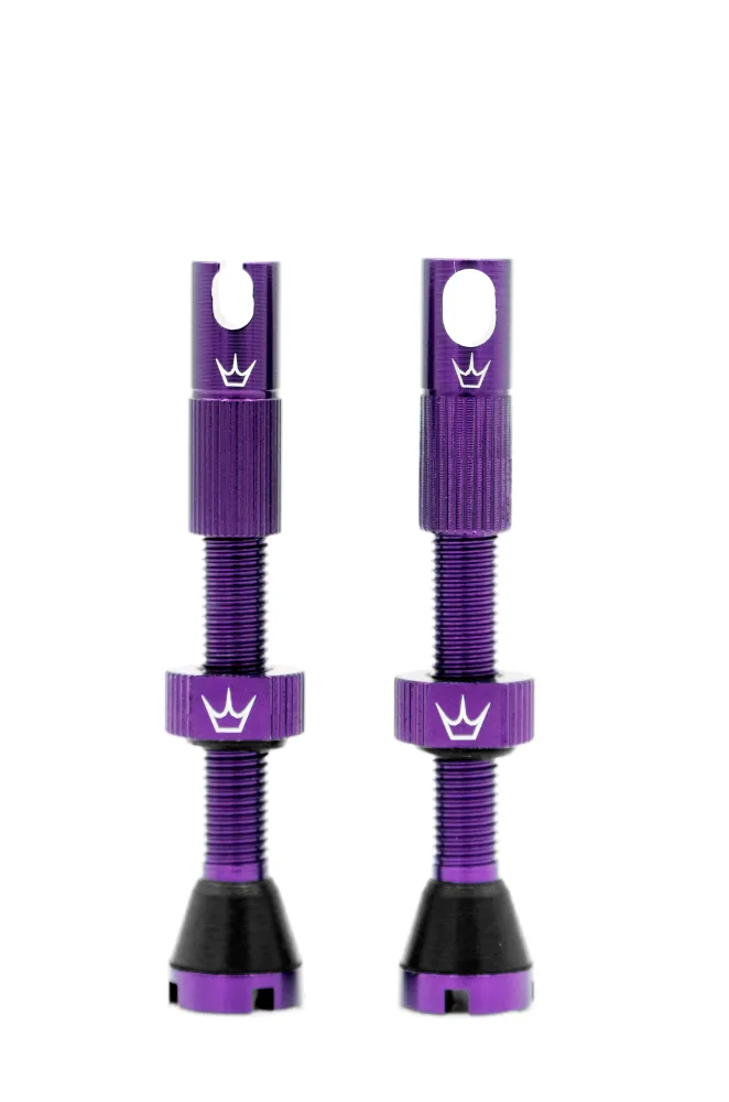 PEATY'S x Chris King MK2 Presta 42 mm slanglösa ventiler (x2) Violett