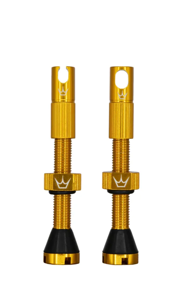 PEATY'S x Chris King MK2 Presta 42 mm slanglösa ventiler (x2) Guld