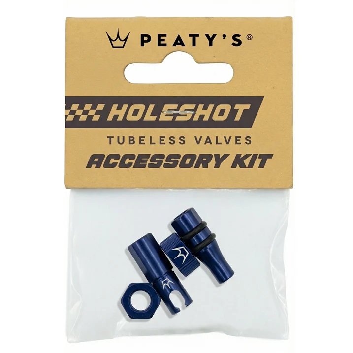 PEATY'S HOLESHOT FAST FLOW Sats med ventilhattar och nipplar Blå