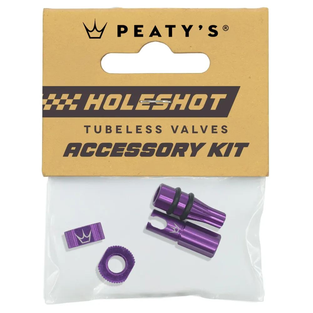 PEATY'S HOLESHOT FAST FLOW Sats med ventilhattar och nipplar Lila
