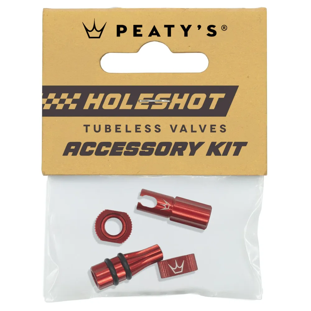 PEATY'S HOLESHOT FAST FLOW Sats med ventilhattar och nipplar Röd