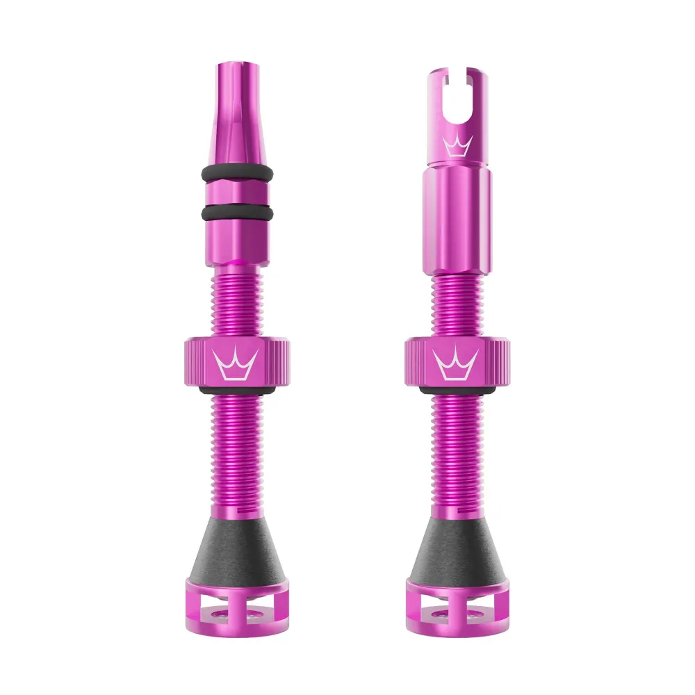 PEATY'S HOLESHOT FAST FLOW 60 mm slanglösa ventiler (x2) Rosa