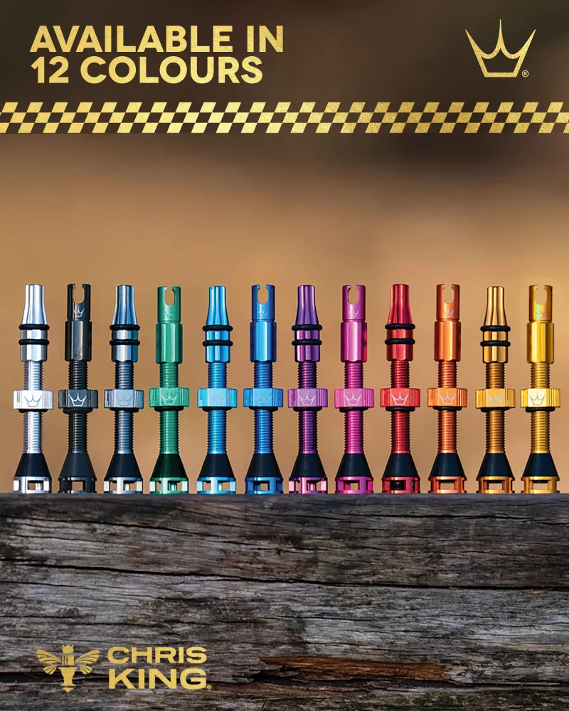PEATY'S HOLESHOT FAST FLOW 60 mm slanglösa ventiler (x2) Blå