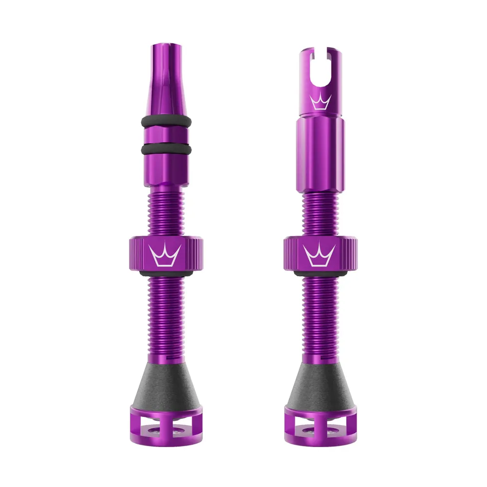 PEATY'S HOLESHOT FAST FLOW 60 mm slanglösa ventiler (x2) Violett
