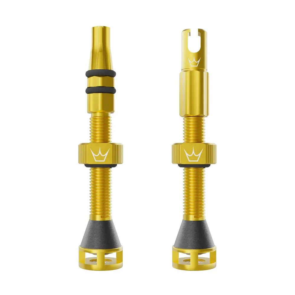 PEATY'S HOLESHOT FAST FLOW 60 mm slanglösa ventiler (x2) Guld