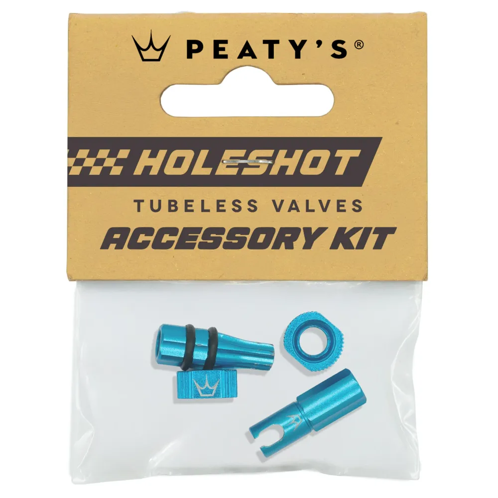PEATY'S HOLESHOT FAST FLOW Turkos sats med ventilhattar och nipplar