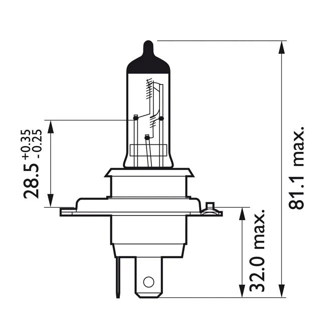 Philips Vision Moto MC Lampa H4 55/60W