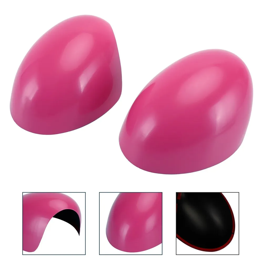 2 x Pink Mirror Covers för Mini Cooper R55 R56 R57 Högkvalitet