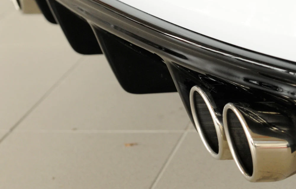 Rieger bakre diffusorinsats (S3) Audi A3 8V Sportback - Högblank svart