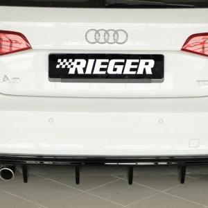 Rieger bakre diffusorinsats Audi A3 8V Sportback - Högblank svart