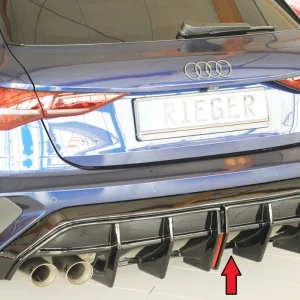 Rieger Diffusor Audi S3, A3 S-Line 8Y 2024+ - Högblank Svart