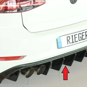 Rieger Diffusor VW Golf MK7.5 R 2017+ - Högblank Svart