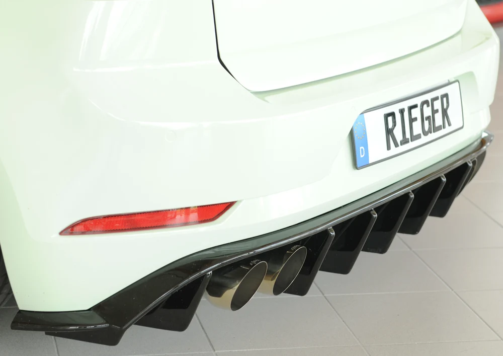 Rieger Diffusor VW Golf MK7.5 R 2017+ - Högblank Svart