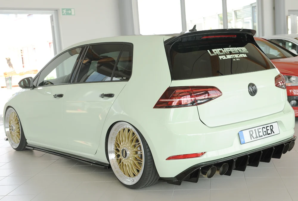 Rieger Diffusor VW Golf MK7.5 R 2017+ - Högblank Svart