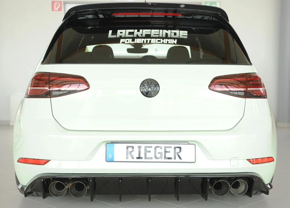 Rieger Diffusor VW Golf MK7.5 R 2017+ - Högblank Svart