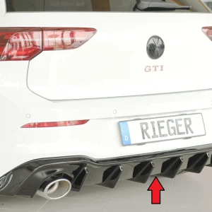 Rieger Diffusor VW Golf MK8 GTI Clubsport 2020+ - Högblank Svart