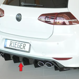 Rieger Diffusor Volkswagen Golf MK7 R / R-Line - Högblank Svart