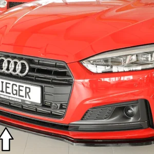 Rieger Frontsplitter Audi S5 B9/F5 2016-2019 - Högblank Svart