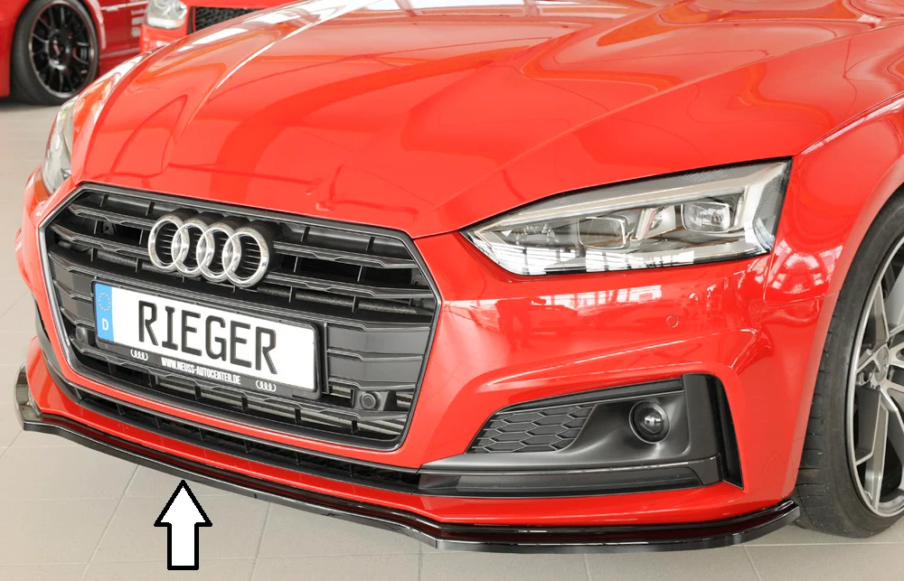 Rieger Frontsplitter Audi S5 B9/F5 2016-2019 - Högblank Svart