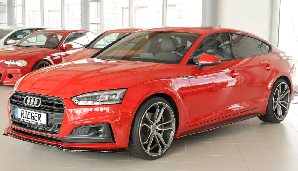 Rieger Frontsplitter Audi S5 B9/F5 2016-2019 - Högblank Svart