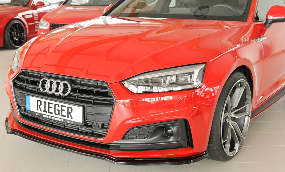 Rieger Frontsplitter Audi S5 B9/F5 2016-2019 - Högblank Svart