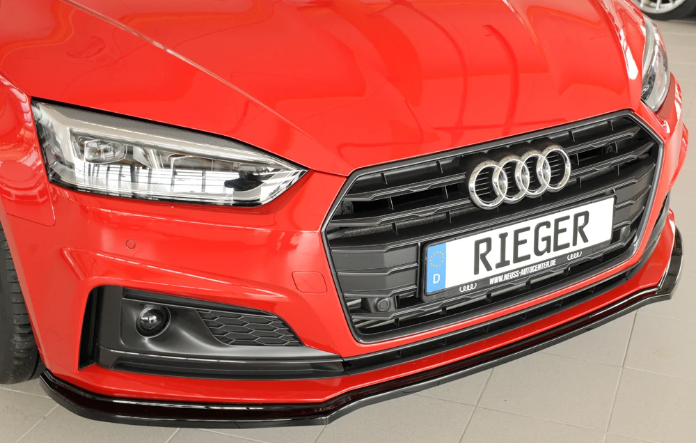 Rieger Frontsplitter Audi S5 B9/F5 2016-2019 - Högblank Svart